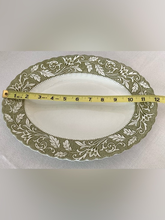 J. & G. Meakin Other - Vintage J. & G. Meakin Staffordshire Ironstone Platter Lucerne Green 1950s-1960s